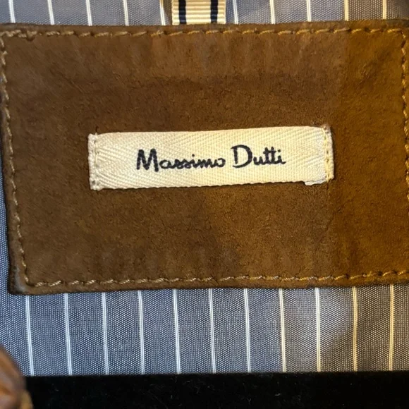 Massimo Dutti Tan Suede Bomber Jacket 100% Goatskin Size S/36 - Picture 2 of 16
